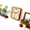 KATOMOKU Muku Clock 19 Walnut Wall Clock with Continuous Second Hand, km-133WARC, 280mm x 220mm (Radio-Controlled Clock)