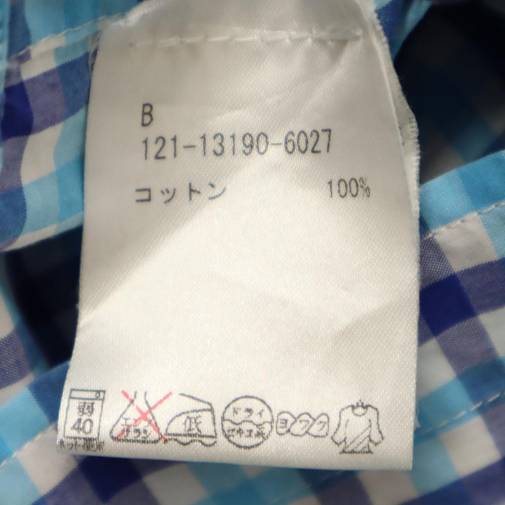 Etro Сделано в Италии Рубашка хлопковая с длинным рукавом в клетку XL Синяя Мужская Б/У