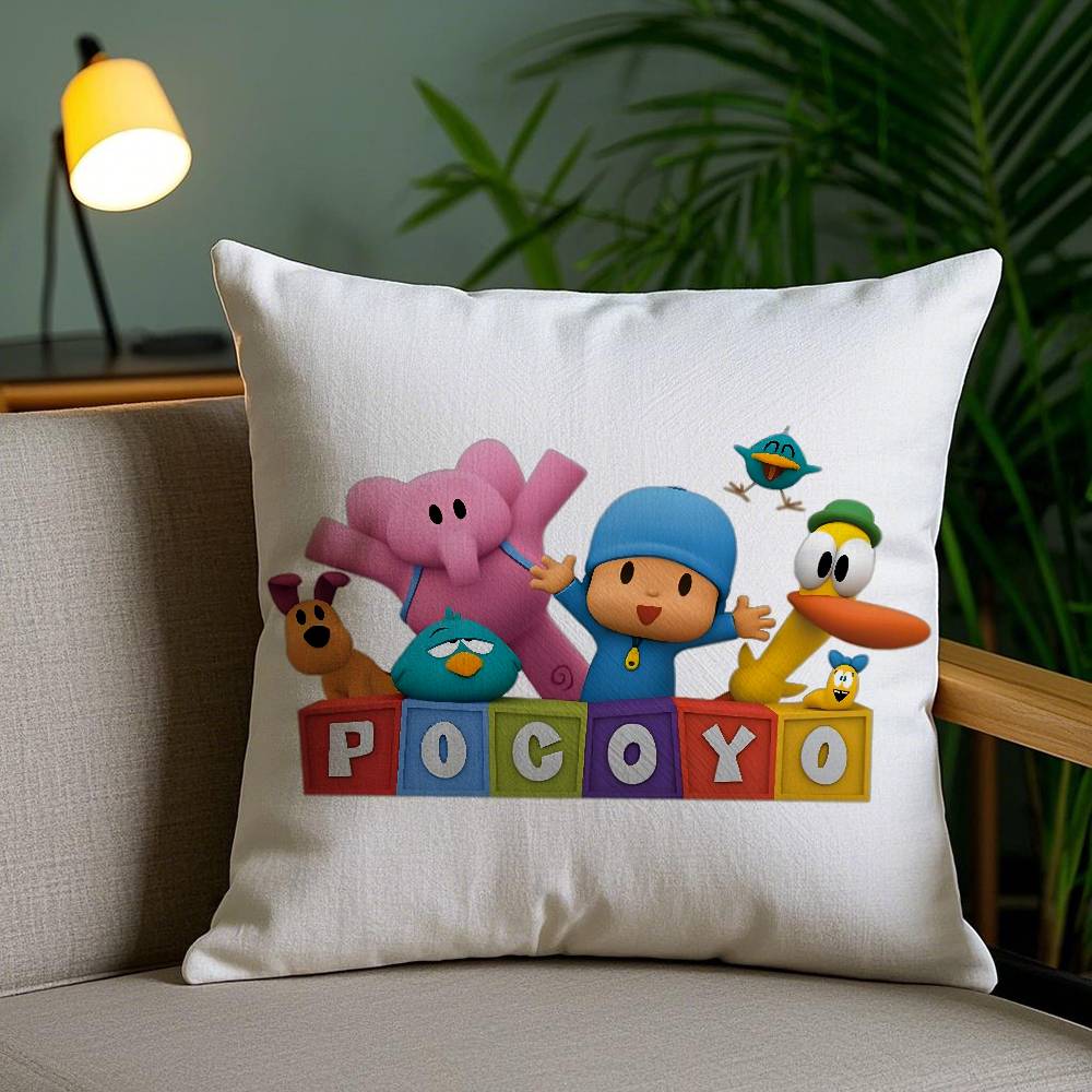 Мультяшная Милая Наволочка P-Pocoyo Диван Короткий Плюш Двусторонняя HD Печать Комната Домашний Офис Подарок Чехол для Подушки