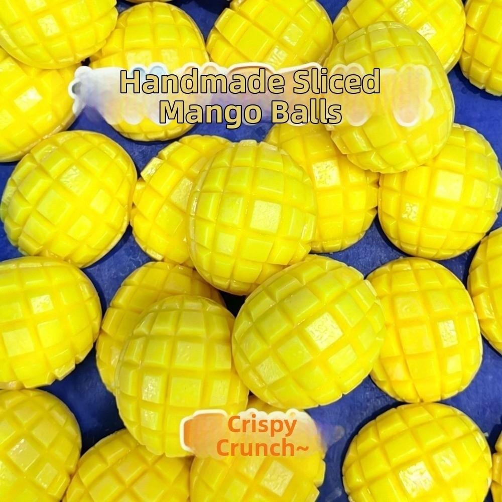 Moldable Crackling Mango Squishy Toy Sound Effects Realistic Fruits Pinch Children's Gifts