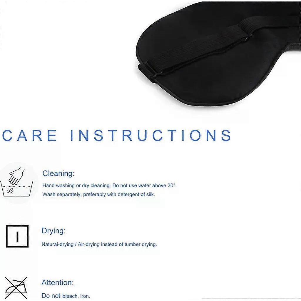 INF Sleep Mask, 100% Pure Silk, Adjustable Blindfold for Travel at Home, 2-Pack