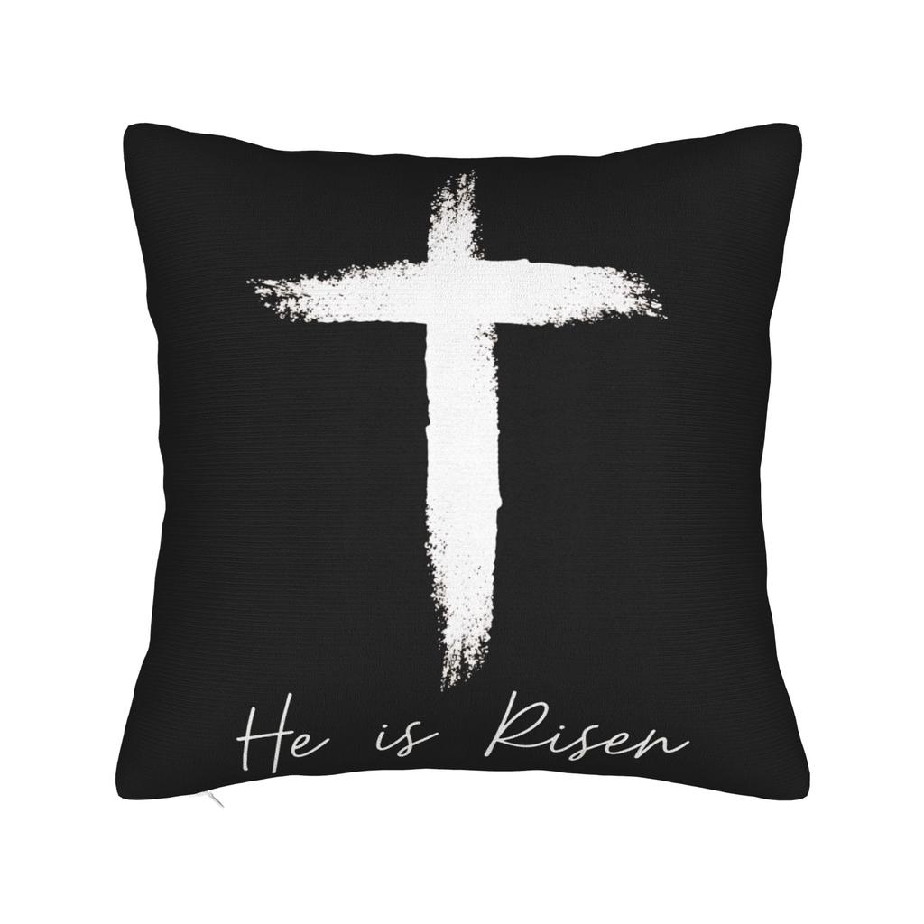 He Is Risen Boho Easter Christian Jesus Pillow Case Fashion Pillow Cover Soft Pillowcases For Chair Sofa Home Decor