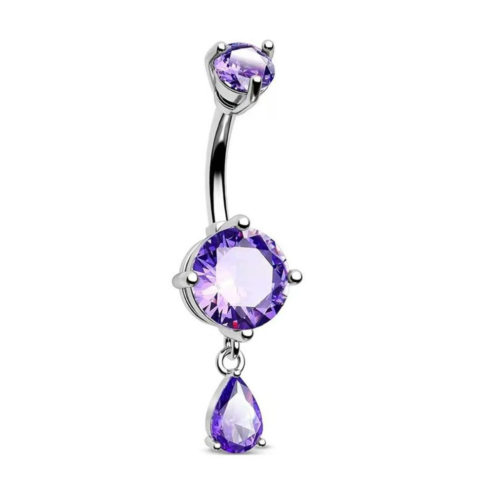 Teardrop Shape Navel Ring Crystal Belly Piercing Jewelry Fashion Belly Button Rings  Daily