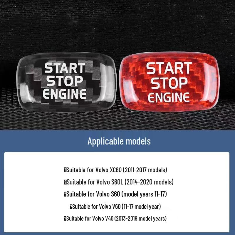 Наклейка на кнопку Start/Stop из настоящей карбоновой fibers для BMW, Mercedes-Benz, Volkswagen, Toyota, Nissan, Honda, Suzuki