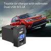 Двойной USB автомобильный зарядник для гнезда прикуривателя для Toyota 12-24 В Автомобильный зарядник Адаптер питания для автомобиля для мобильного телефона