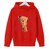Autumn and Winter Fleece Hooded Sweater for Boys and Girls Cute Children's Clothing Fashionable 5-14 Year Old Children's Long Sleeve Letter Print