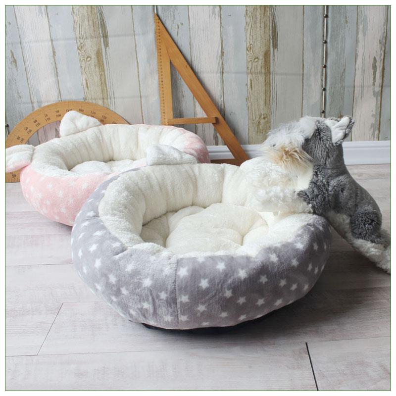 Питомник для домашних животных, мягкий круглый шезлонг для домашних животных для маленьких и средних собак, спальная подушка, теплое кошачье гнездо, корзина для щенка, плюшевый диван для чихуахуа