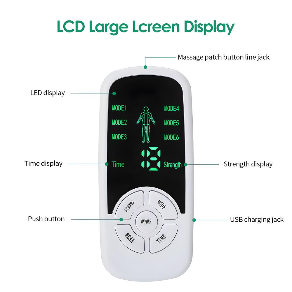 ЭМС Пульс Электрический Мышечный Стимулятор Спина Шея Тело Массажер ТЕНС Акупунктура Меридиан Физиотерапия Цифровые Массажные Инструменты
