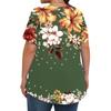 Женский модный повседневный топ с круглым вырезом и короткими рукавами с принтом, женские топы больших размеров