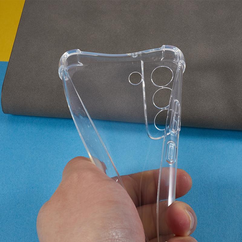 Для Samsung Galaxy S22 5G Задняя крышка Прозрачные усиленные углы Противоударный чехол для телефона из ТПУ