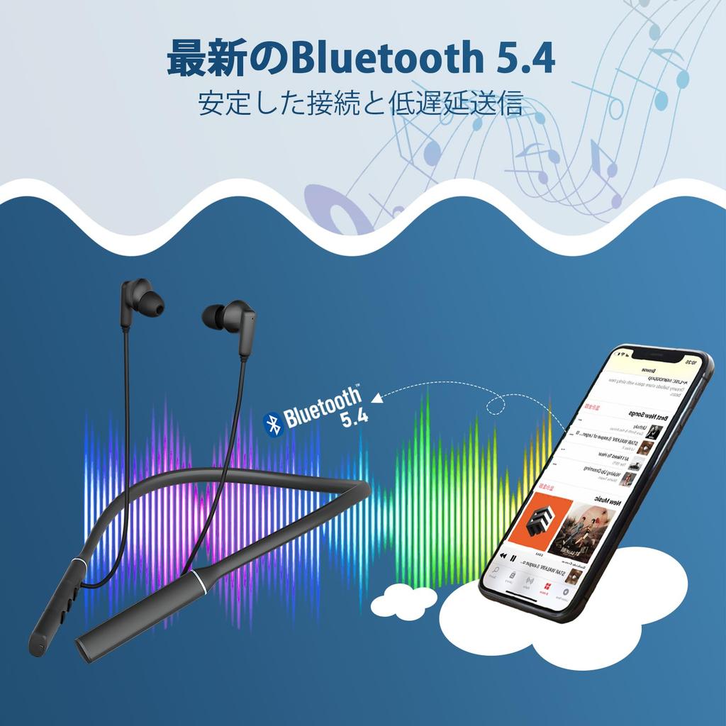 Wireless Earphones with Double USB C Charging Up To 35 Hours of Continuous Bluetooth Neckband Type IPX5 Noise Zoom Bluetooth5.4, Earphones, Port,