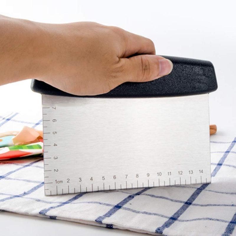 Скребок и измельчитель из нержавеющей стали для кухни, кондитерских изделий, металлический резак для теста, разглаживатель для глазури, скребок для украшения тортов, измельчитель теста