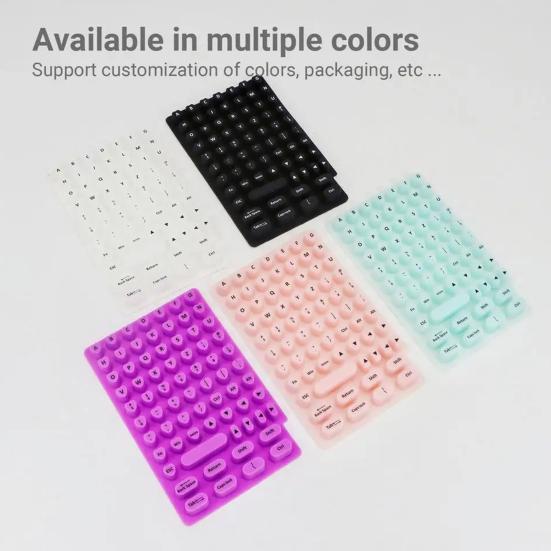 Yousheng 70 Pcs Keyboard Sticker for Long Nails Universal Nail Art Keyboard Bubbles Self-Adhesive Silicone Typing Keycaps for Office Girls Gaming