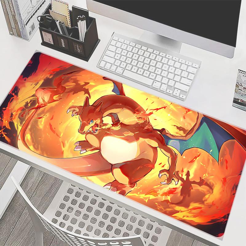 Mouse Pad Pokemon Charizard XXL Anime Gaming Accessories Varmilo Keyboard Pad Desk Mat Gabinete Gamer Carpet Mousepad Mouse Mat