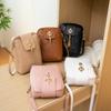Fresh and Sweet Mobile Phone Bag Bag Women's Casual Simple Embossed Messenger Bag