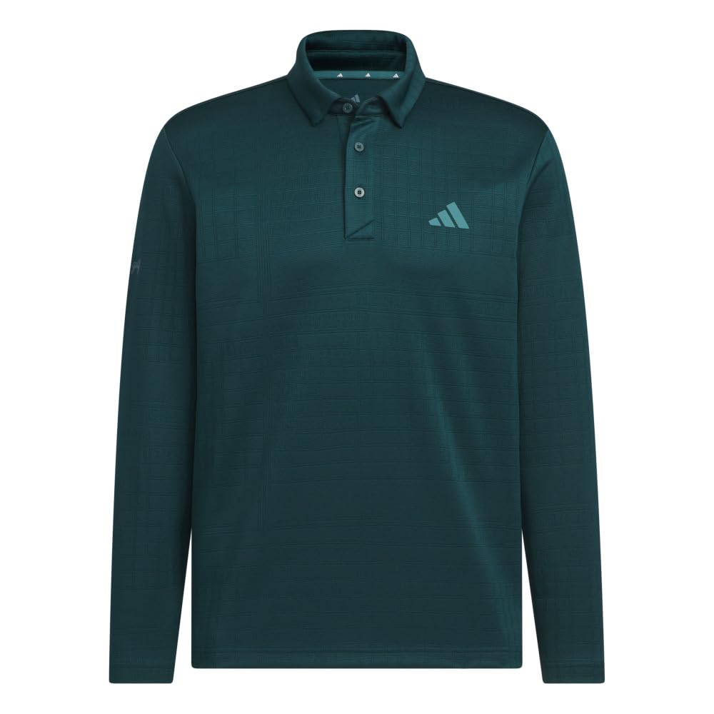 Мужская рубашка для гольфа с длинным рукавом Adidas Golf Aurora Ivy, сезонный жаккард