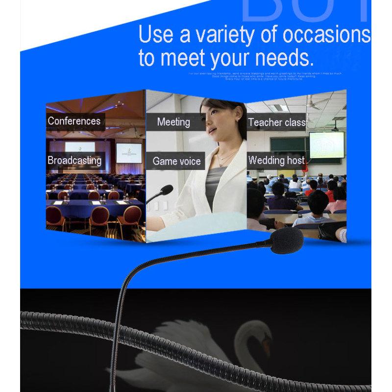 Профессиональный конденсаторный проводной микрофон на гибкой стойке, настольный высокочувствительный конденсаторный микрофон