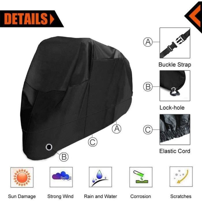 Motorcycle Protection Cover - Unspecified - Size 245x105x125cm - 210D Oxfords Fabric - Waterproof - Durable