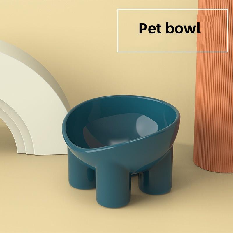 Миска для кошек и собак с высокой ножкой, миска для маленьких собак, защита шеи, миска для корма и воды, защита от опрокидывания, полипропиленовая миска для кормления домашних животных, десертные закуски, аксессуары