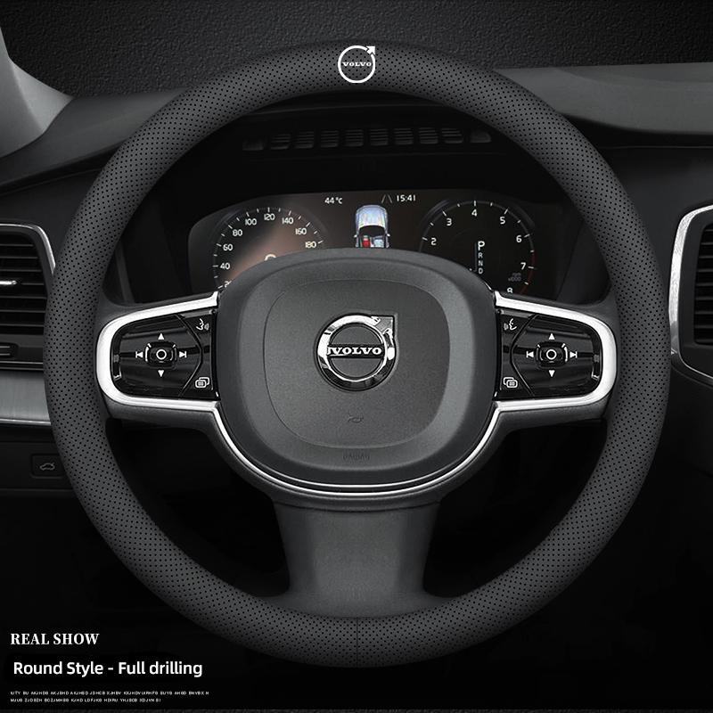 Carbon Fiber Leather Car Steering Wheel Cover Interior Accessories For Volvo XC90 V90 V60 XC60 V40 EC40 EX40 S80 S60 S90 C40