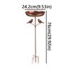 Standing Bowl Iron Bird Bath Feeder 5 Claw Ground Plug Bird Water Drinker  Lawn Backyard