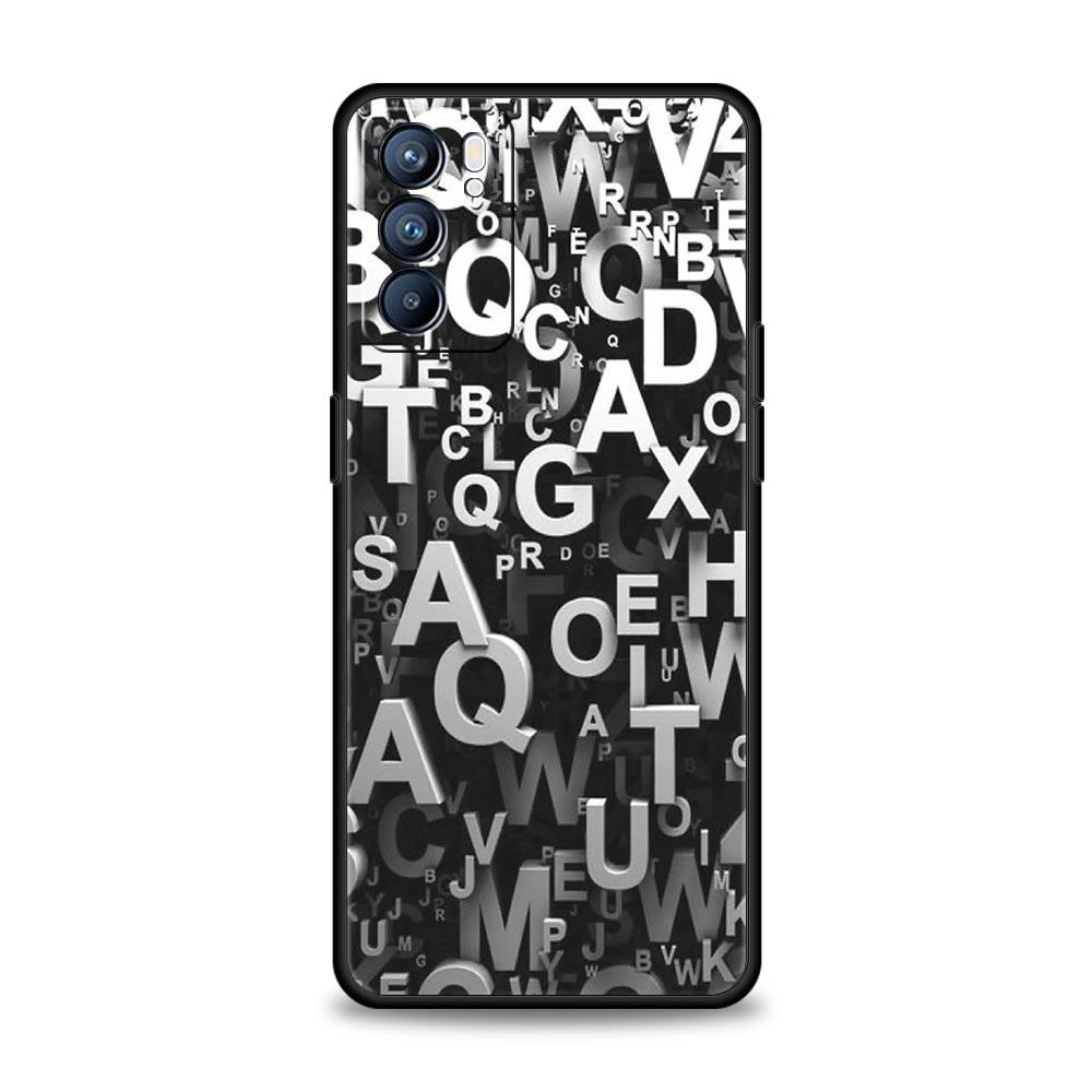 Чехол для телефона с узором из цифр для Oppo Reno 13 12 11 10 7 F Find X5 X6 A98 A80 A79 A78 A57 A54 A31 A17 Pro 5G Мягкий ТПУ чехол Fundas