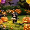 Миниатюрное украшение для Хэллоуина в стиле хоррор, Миниатюрная 3D-печатная фигурка капюшона с черепом, Компактная настольная скульптура с изысканными деталями, для декора книжной полки