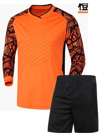 New football goalkeeper suit, adult youth football professional goalkeeper suit set, thickened sponge protection buffer