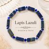 Hot Sale, Popular Natural Stone Jewelry, Tiger's Eye Stone, Lapis Lazuli, Square Bracelet, Elastic Rope, Crystal Bracelet.