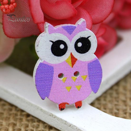 50 шт. деревянные пуговицы в виде птицы, бабочки, совы, улитки и сердца для шитья своими руками, скрапбукинга