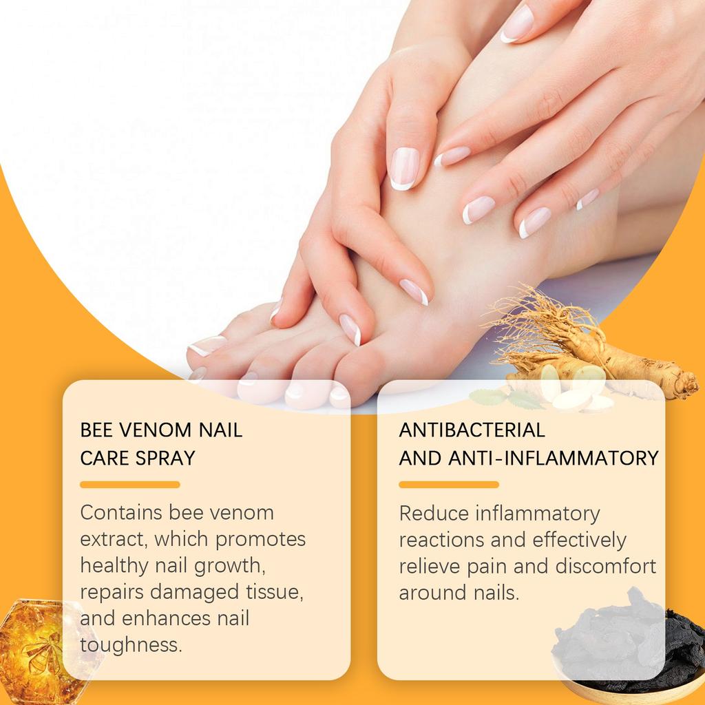 BeeVenom Ash Спрей для ногтей Ash Nail Rotten Nail Увлажняющий чистый спрей для ног 100 мл