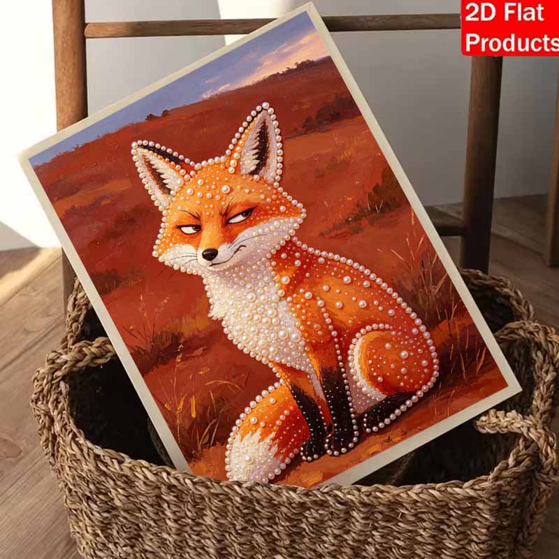 Pearl painting kit fox animal DIY home decoration painting