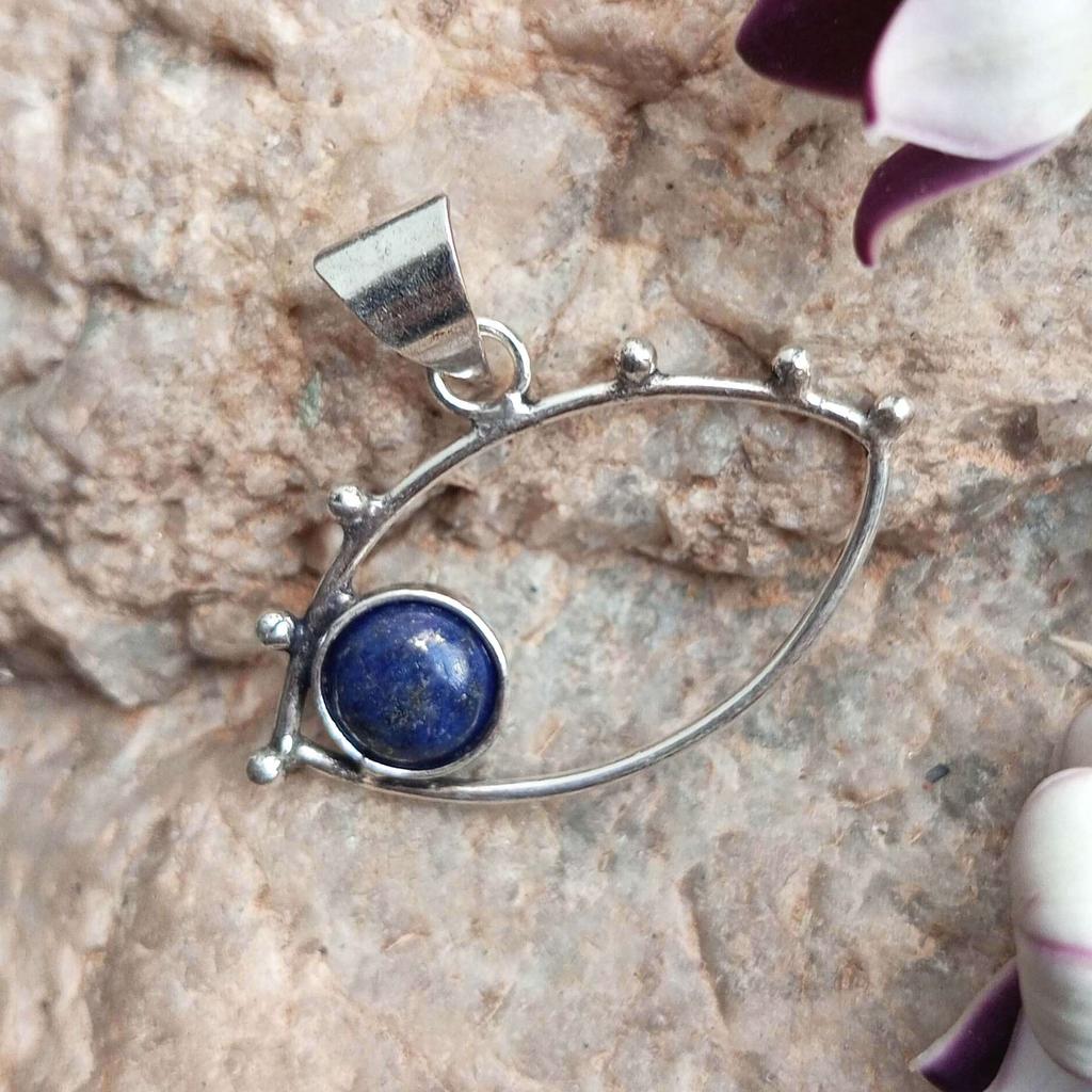 Lapis Lazuli Gemstone 925 Sterling Silver Plated Casuel Pendant Jewelry NST-J2H20137