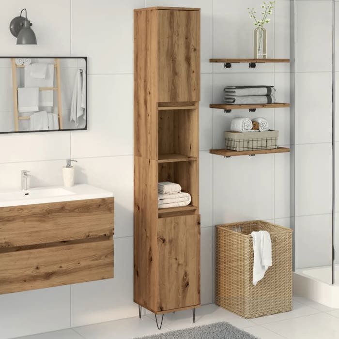 VidaXL Bathroom Cabinet Artisan Oak 30x30x190 Cm, Cabinet, Bathroom Storage Cabinet, Cabinet of 857200