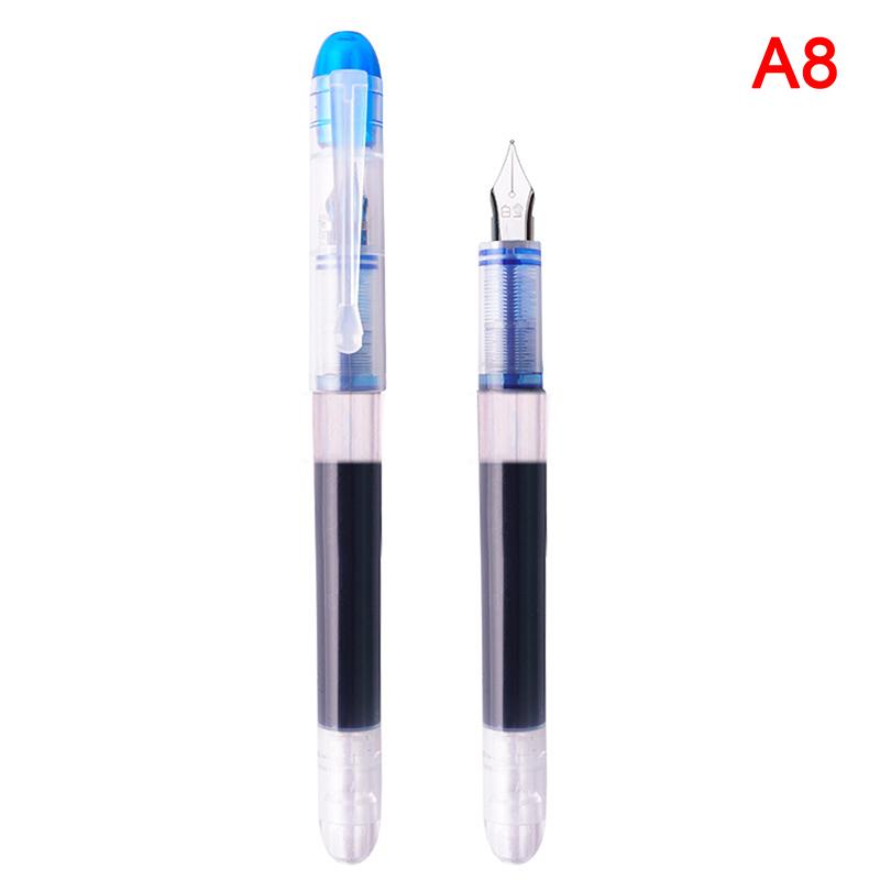 Fountain Pen Large Capacity Classic Transparent Color Ink Stationery