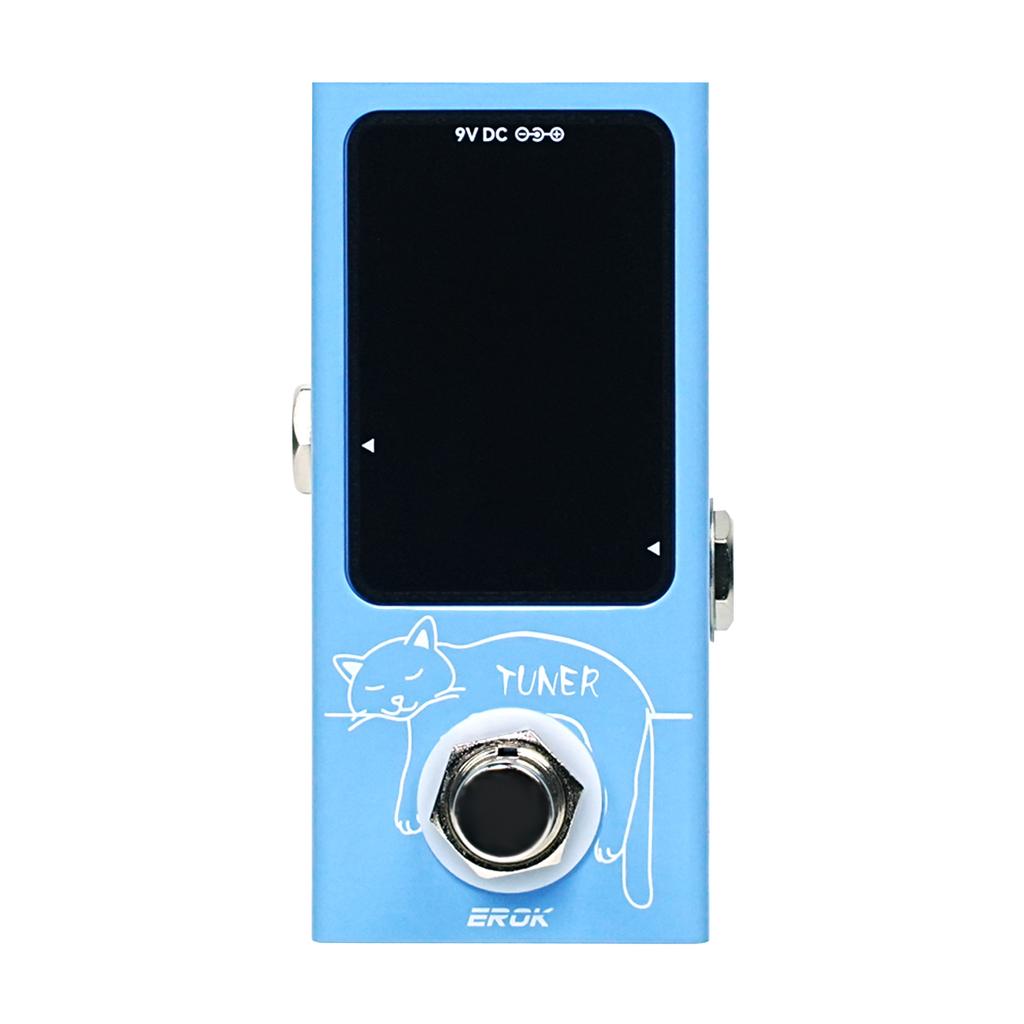 EROK Mini Chromatic Tuner Pedal Effect LED Display True Bypass Guitar Tuner for Guitar Bass Accessories Musical Instrumen