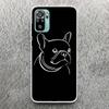 French Bulldog Black White Print Soft Case for Xiaomi Redmi Note 14 13 12S 11S Phone Shell 10 Pro Plus 11E 11T 12 11 10S 5G Cove