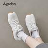 Augustine White German Training Shoes Women's 2025 New Autumn Great-looking Soft-soled Flat-soled Forrest Gump Casual White Shoes