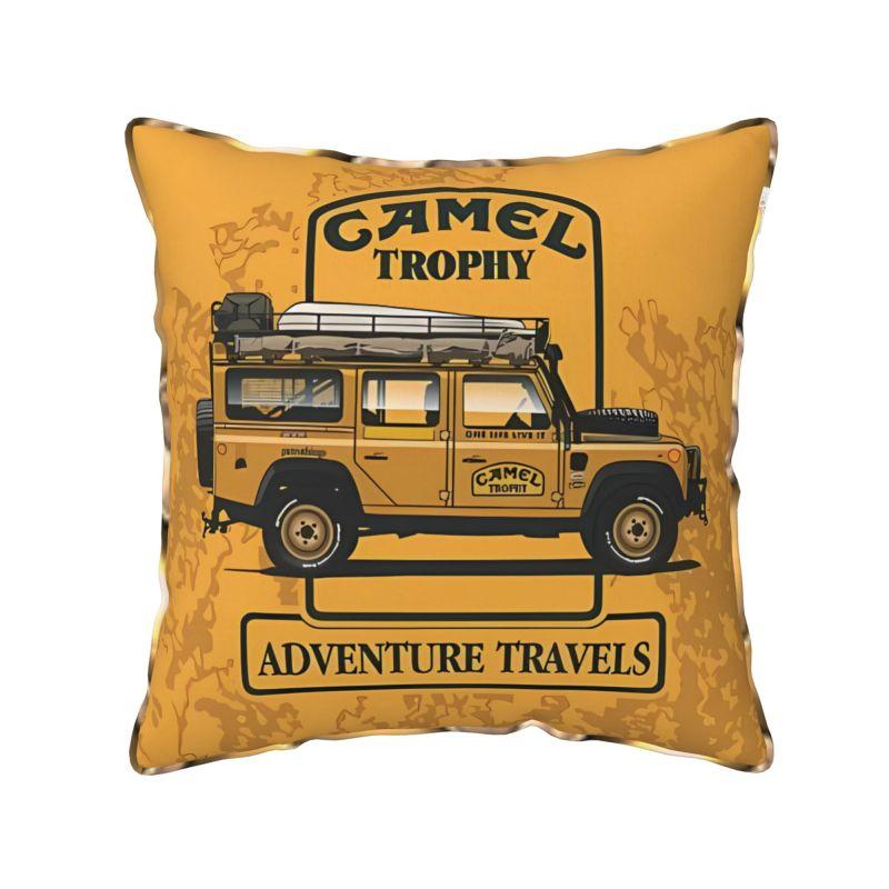 Camel Trophy Soft Velvet Pillow Cover x Inch Nordic Square Throw Pillow Case for Car Sofa Couch Bed Decor