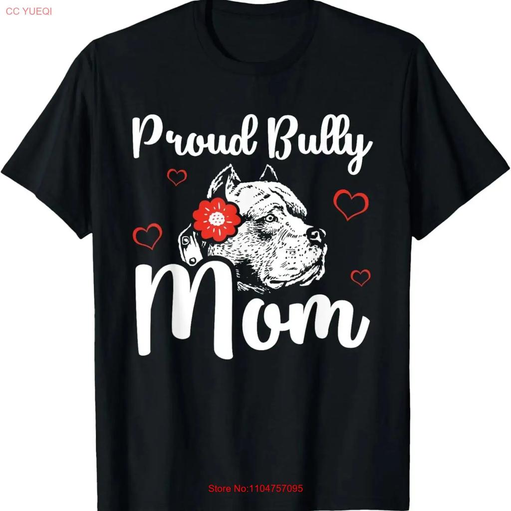 Funny Bully Mom _ American Pitbull Dog Owner T Shirt vintage Stretched Stylish Versatile Unisex streetwear