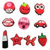 10Pcs Red Series Cute Cartoon PVC Shoe Charms for Shoe Decoration