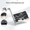 PCIe SATA карта расширения PCI-E на Sata3.0 Адаптер Plug and play Адаптер-удлинитель PCIe Riser Card Конвертер PCIe Чип JMB582 PCIe Sata Адаптер 6 Гбит/с