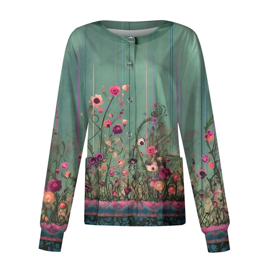 Женский однобортный защитный комбинезон с длинным рукавом и карманом, рабочий воротник-стойка, кардиган, куртка, топ