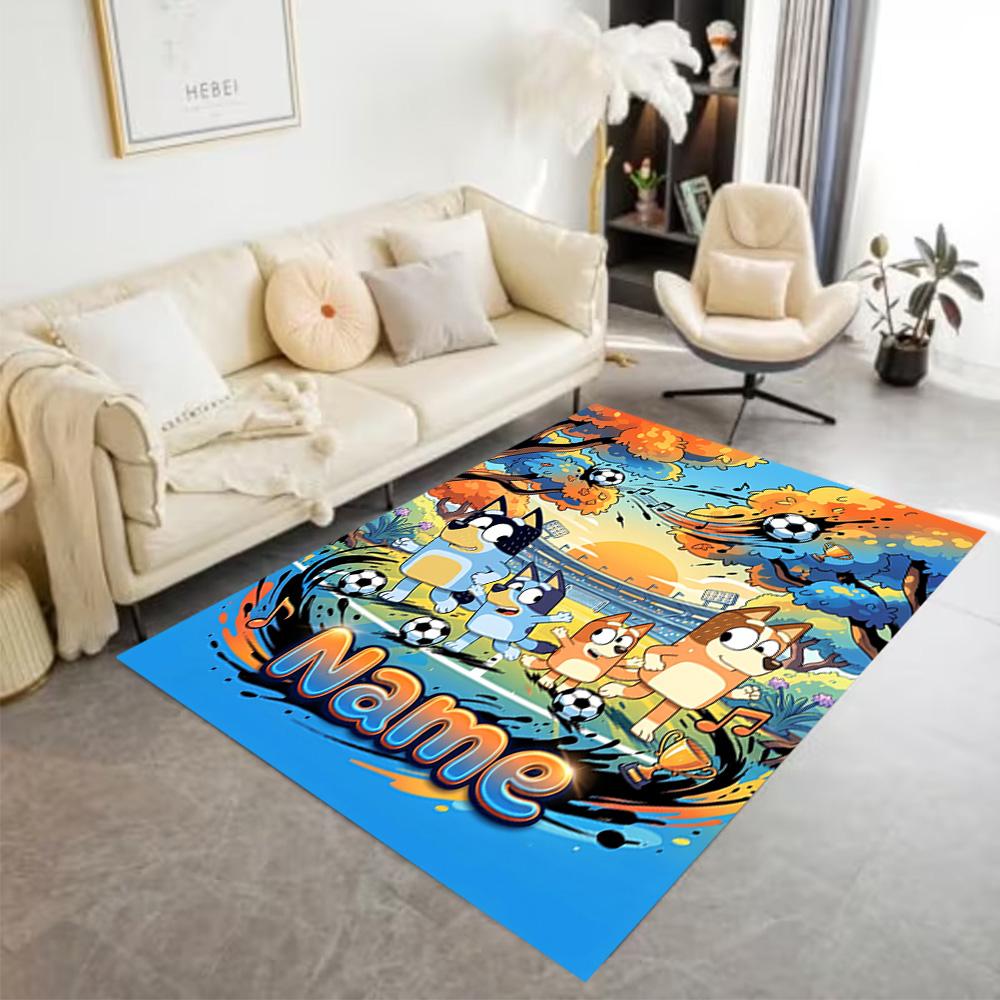 Soccer Fun All Ages Customize Text Area Rug Perfect for Outdoor Study room Decorate room Game Room Antislip Carpet Office home decor