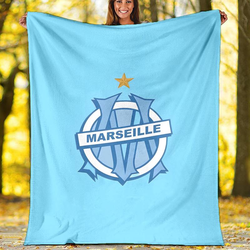 1pc Marseille Theme Blanket - Digital Print, Polyester, Cozy for All Seasons, Perfect for Outdoor, and Travel