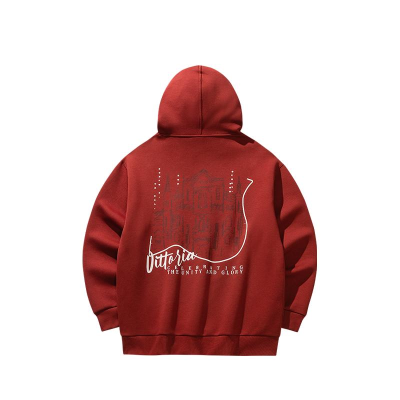 Anta Casual Loose Fit Hooded Letter Sweatshirt Men Tops 152548710S-2