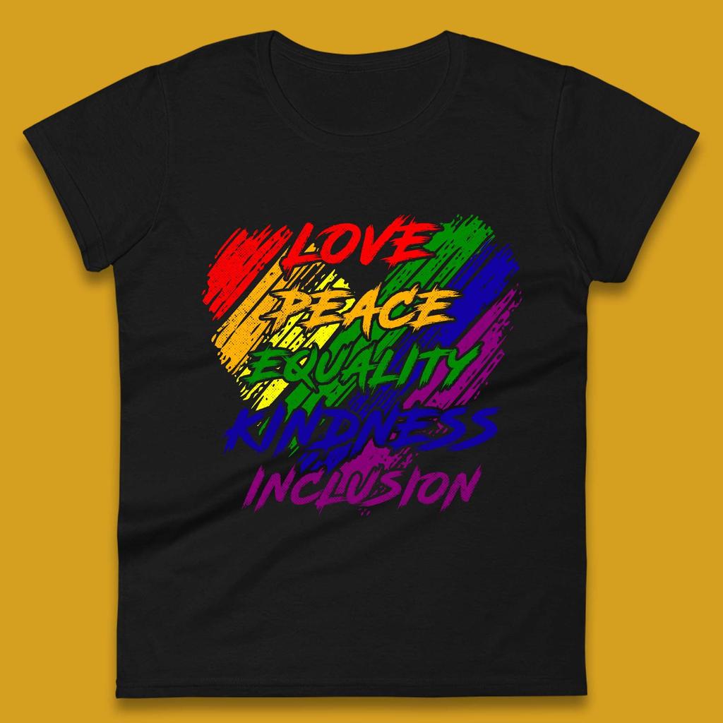 Love Peace Equality Womens T-Shirt Mens Tops Tees Unisex