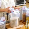 Контейнер для хранения сухих продуктов (риса) без BPA, контейнер для сохранения свежести продуктов, герметичный пластиковый контейнер-диспенсер с мерным стаканчиком