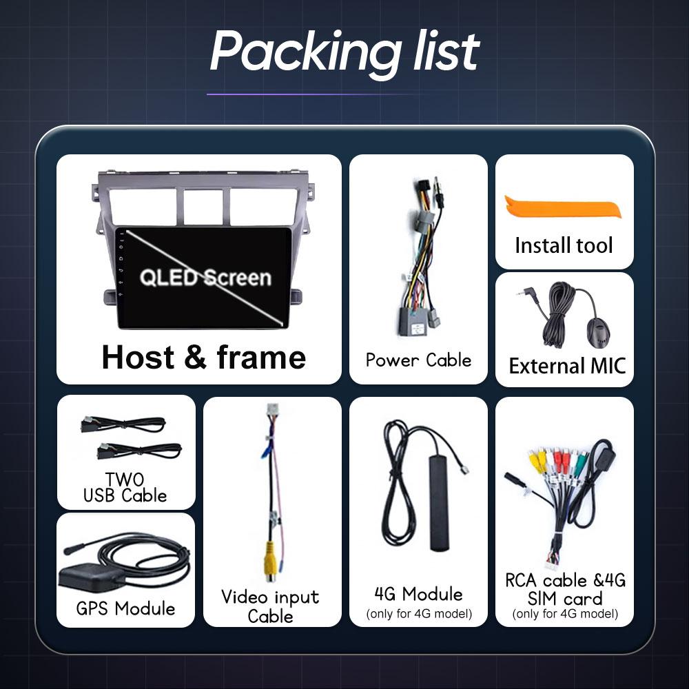 Автомагнитола Android Auto для Toyota VIOS Yaris 2007 2008 2009 2010 - 2012 Авторадио Стерео Мультимедийный плеер CarPlay Auto GPS Навигация