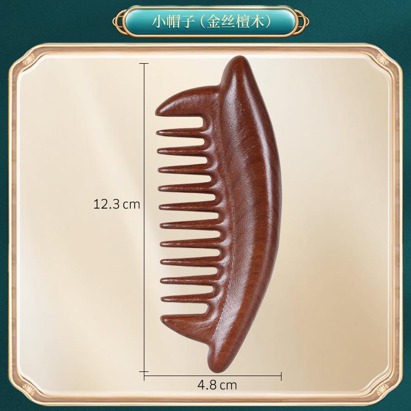 Portable Five-Claw Natural Sandalwood Massage Comb Wood Head Meridian Scalp Therapy Comb for Hair Styling and Relaxation
